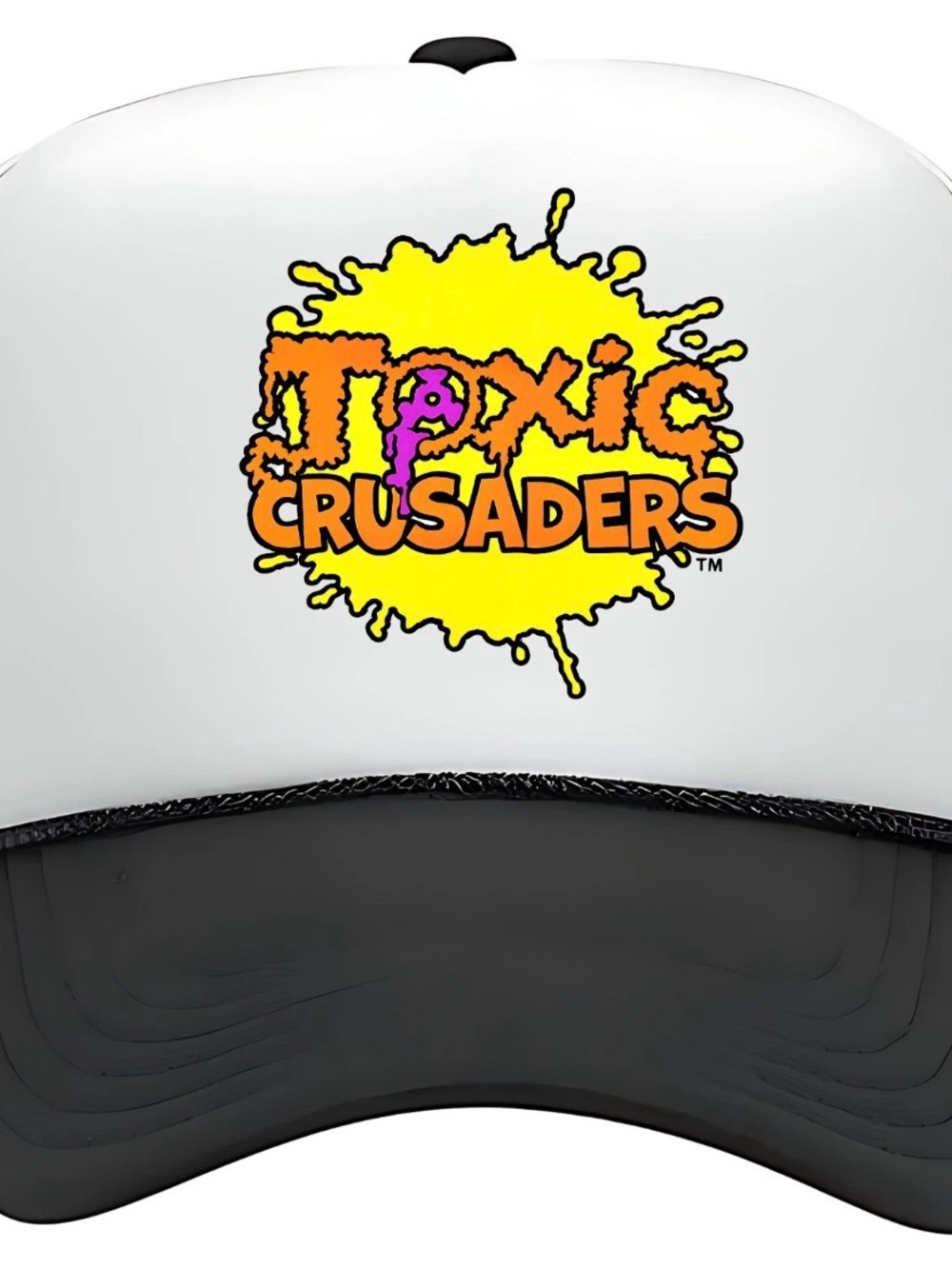 Toxic Crusaders Mens Trucker Hat Black Snapback Toxic Avenger 90s Animated Cap